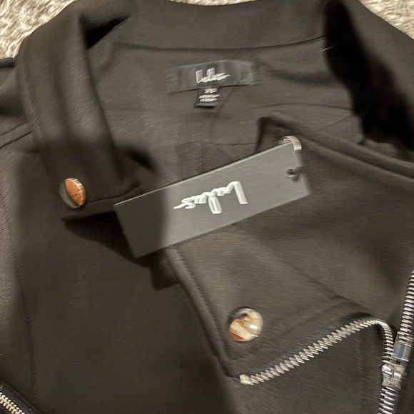 Lulus Living On The Edge Black Moto Jacket - Size XS - Picture 5 of 6